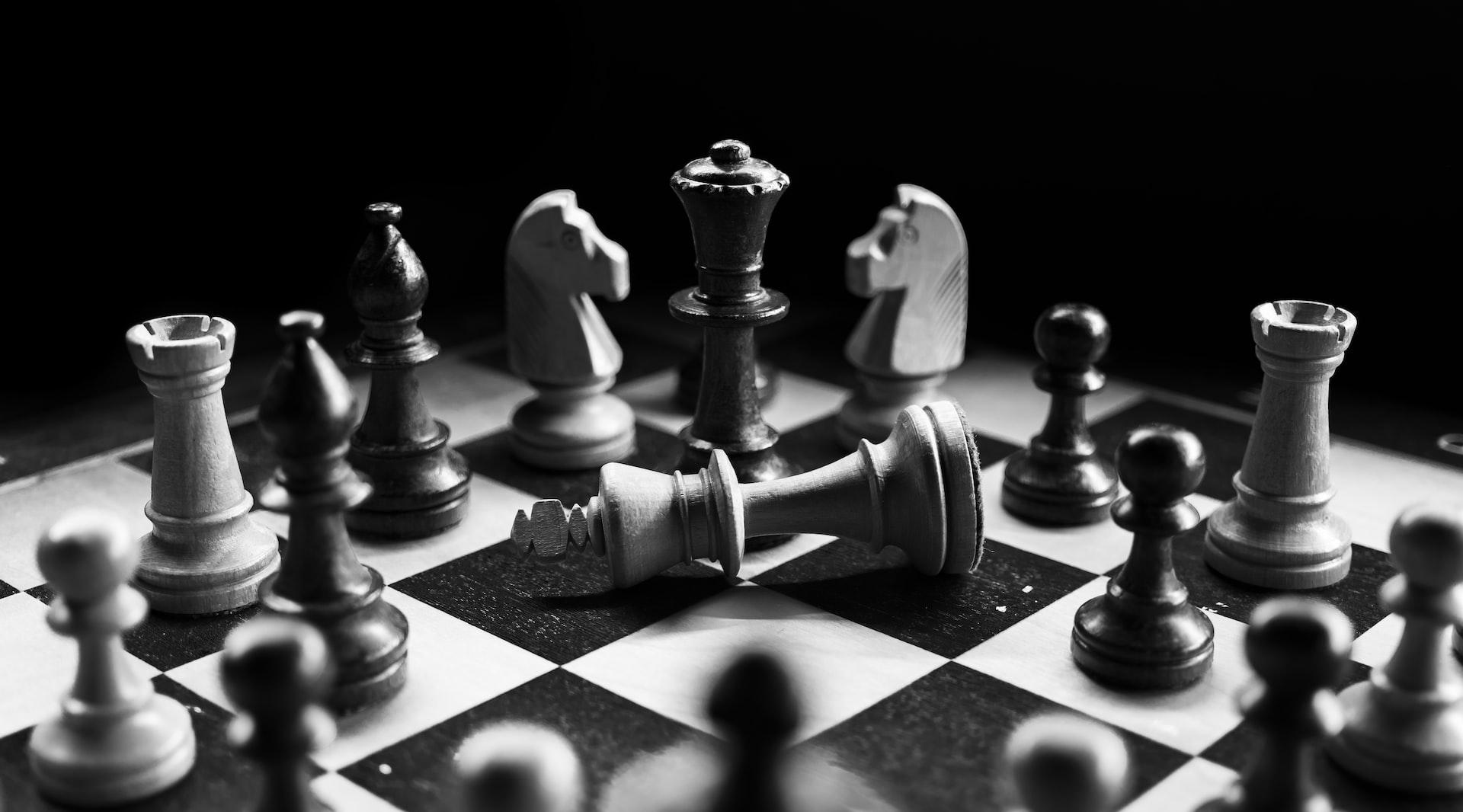 chess pieces on board